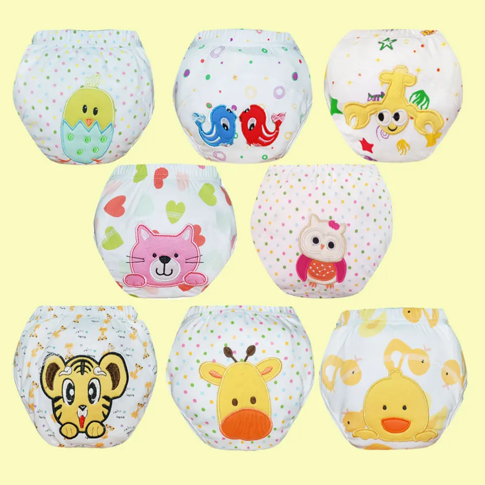 

Cotton Reusable Baby Cloth Training Pants Infant Shorts Underwear Cloth Diaper Nappies Baby Waterproof Potty Training Panties