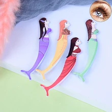 1PC Clip Makeup Tool False Eyelash Clip Mermaid Pattern Eyelash Curler Tongs Auxiliary Lash Lift Pads Handle