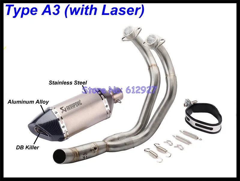 Выхлопная система мотоцикла для Yamaha MT07 mt-07 FZ07 FZ-07 Tracer(-) XSR700(-) Akrapovic глушитель