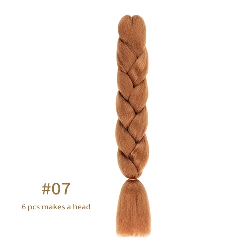 Synthetic jumb Braids Ombre Braiding Hair Extension Box Braid Hair Pink Purple Yellow Golden Colors hair 24inch kanekalons hair A7