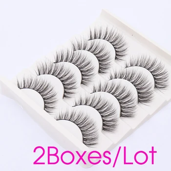 

10 Pairs 3D Mink Eyelashes Wholesale Natural False Eyelash Wispy Lashes Soft Make Up Extension 3D Series