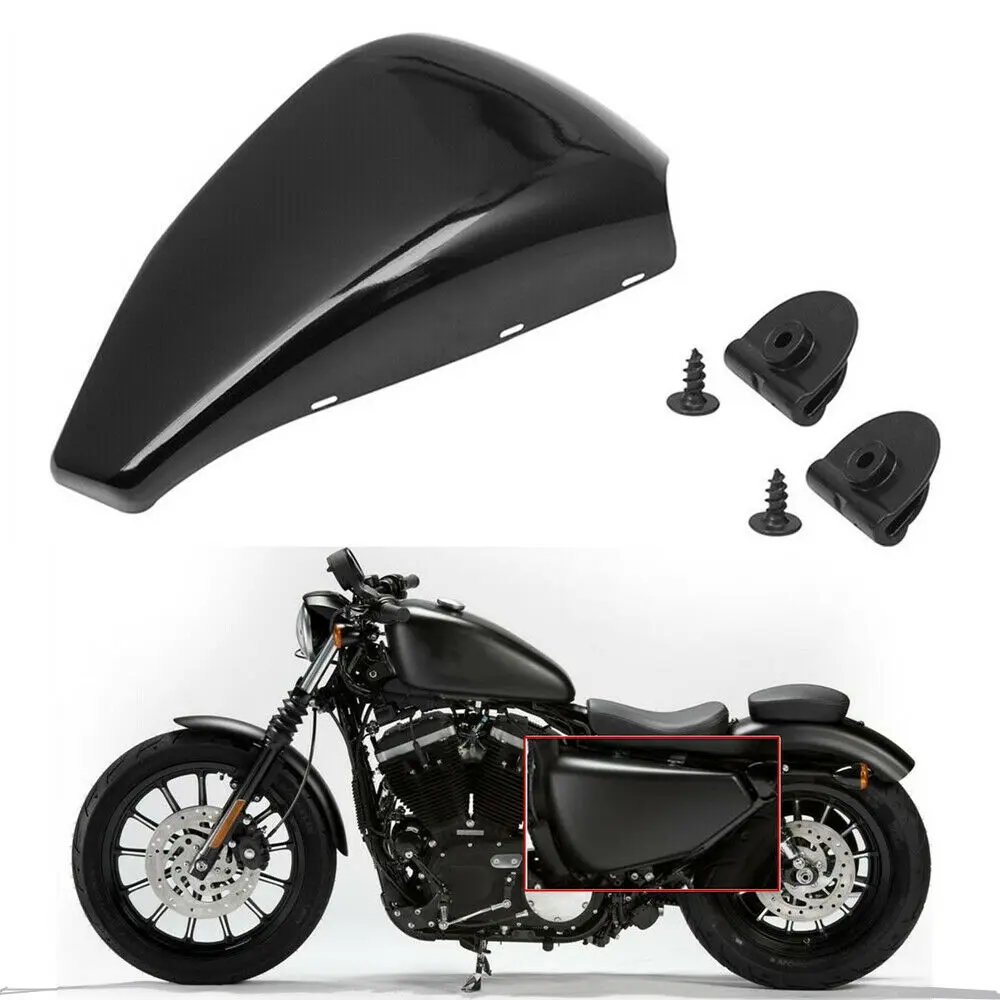 B Blesiya Battery Left Side Cover Panel Black for Harley Sportster XL883 XL1200 X48 Models 