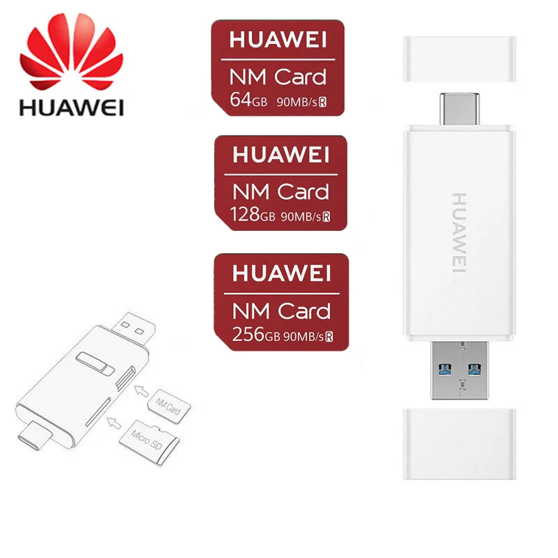 Оригинальная карта памяти Huawei NM флеш-карта 64/128/256 ГБ памяти/USB/интерфейс Type-C