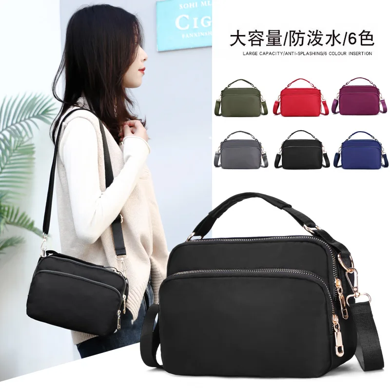 

Baigou Bag Simple Light Multi-functional Middle-aged Mom Triple Use One-Shoulder Oblique Hand Bag WOMEN'S Bag