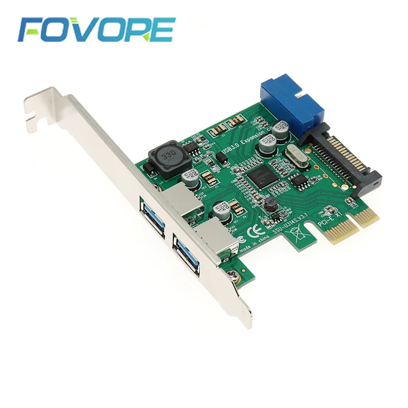 USB 3 0 pci express 19-pin 20 P pin адаптер 2 порта к PCI-e контроллер USB3.0 PCI e PCIe конвертер карта |