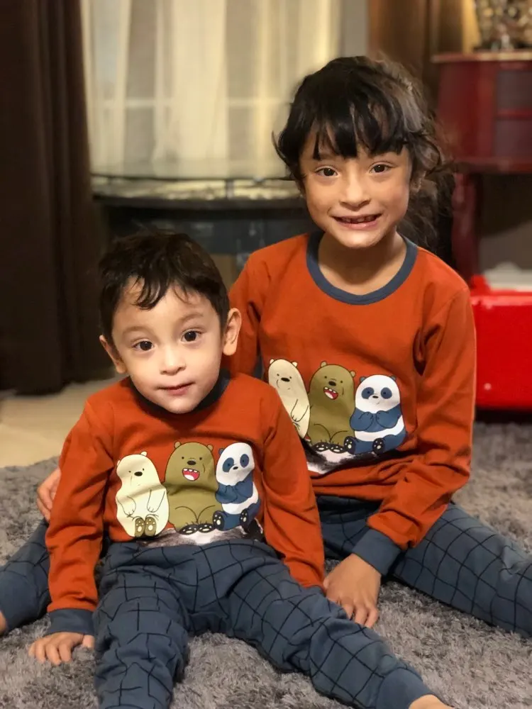Детская Пижама детский хлопковый пижамный комплект с длинными рукавами для