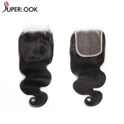 Brazilian Human Hair Body Wave Hair 13x4 Lace Frontal 13x4 HD Transparent 4x4 Lace Closures only Pre Plucked Hair Closure