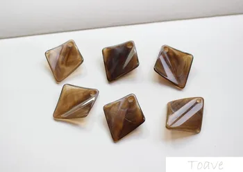 

10pcs Autumn and Winter Temperament Color Diamond Acrylic Pendant Blooming Effect DIY Earrings Materials Accessories