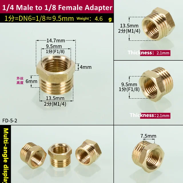 Brass Hex Bushing Fittings 3 4 Bsp Reducing Bush Brass Bushing