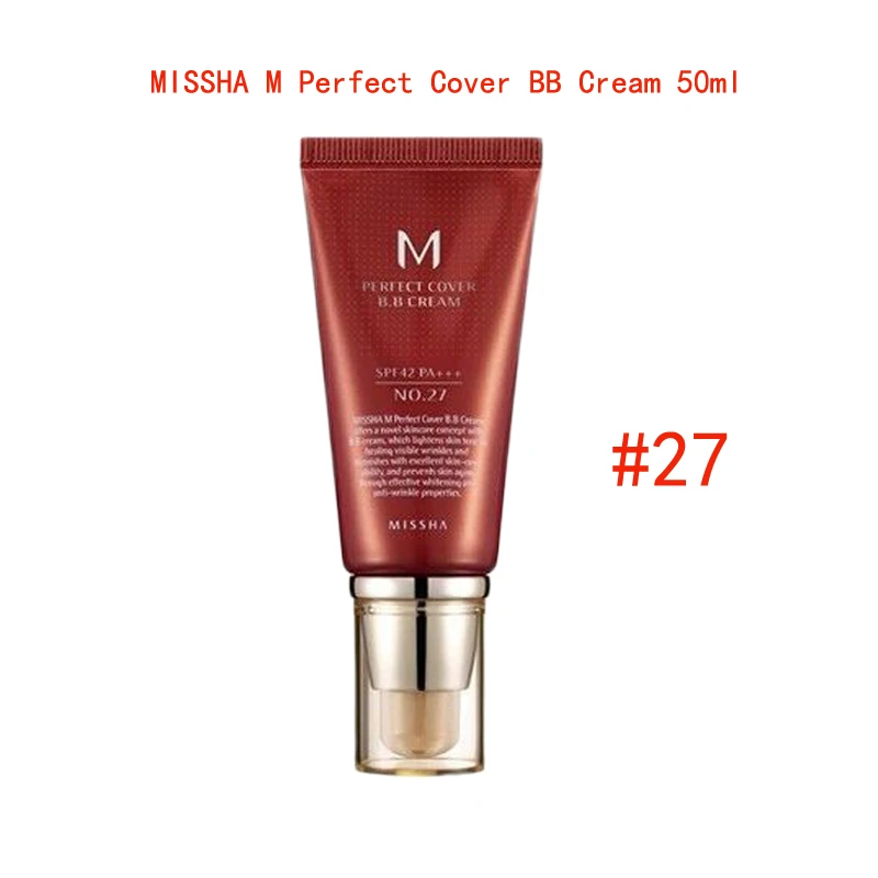 MISSHA M Perfect Cover BB Cream 50ml #27 #23 #21 #31 Korean Cosmetics Moisturizing Foundation Air-permeable Natural Makeup liquid concealer makeup concealer face concealer concealer foundation cream makeup base cream