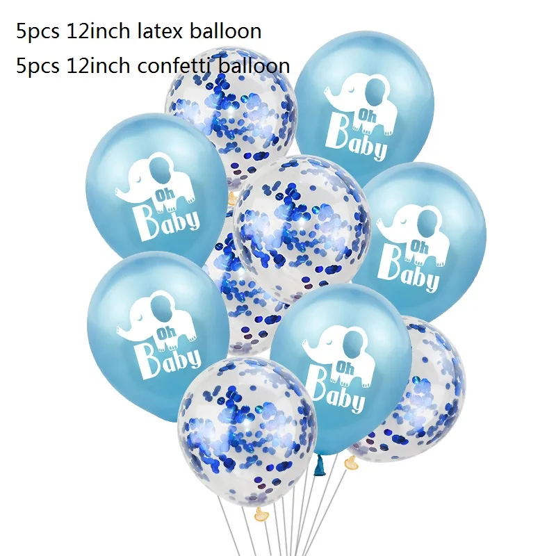 latex balloon set U Детский душ Слон-шар баннеры он или она пол раскрывают вечерние украшения гелиевые латексные шары мальчик девочка декор для вечеринки в честь Дня Рождения - Цвет: latex balloon set U