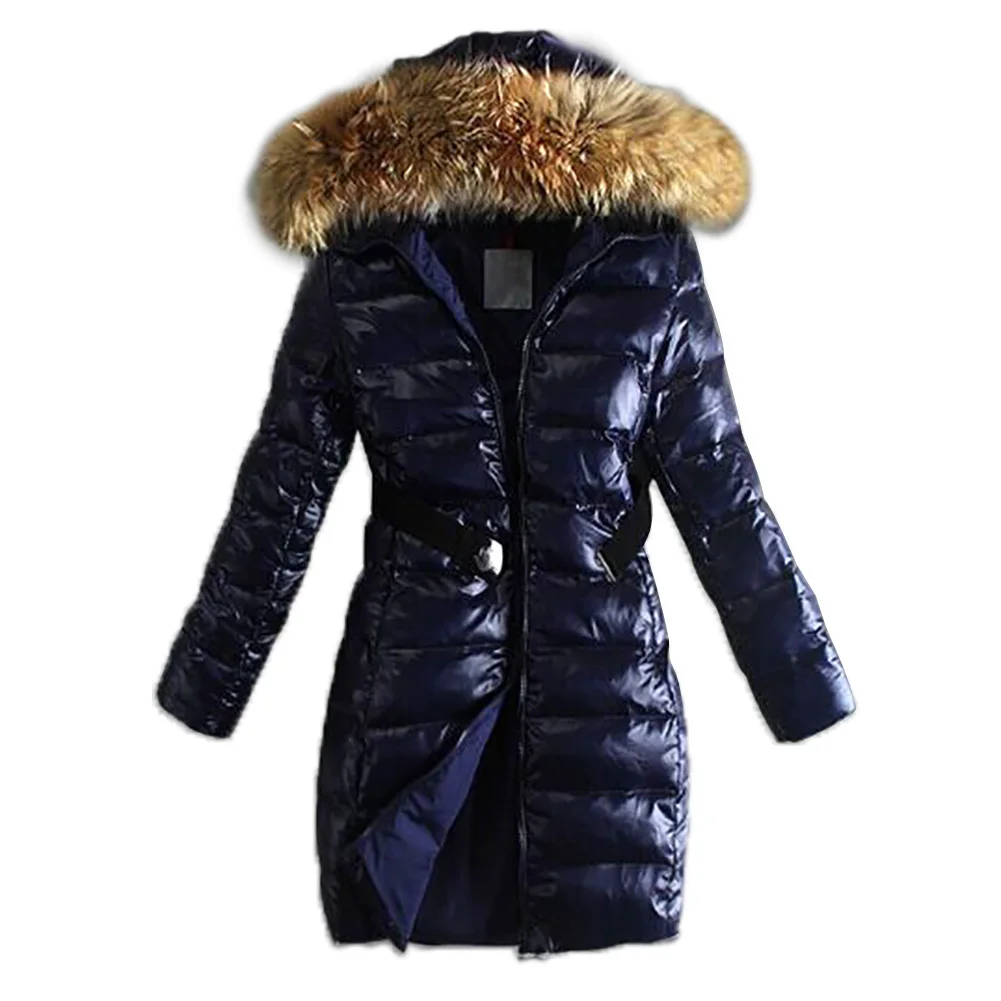 Зимний модный женский пуховик, одноцветное хлопковое пальто, воротник из искусственного меха, средней длины, пуховик, теплая верхняя одежда с капюшоном, парка