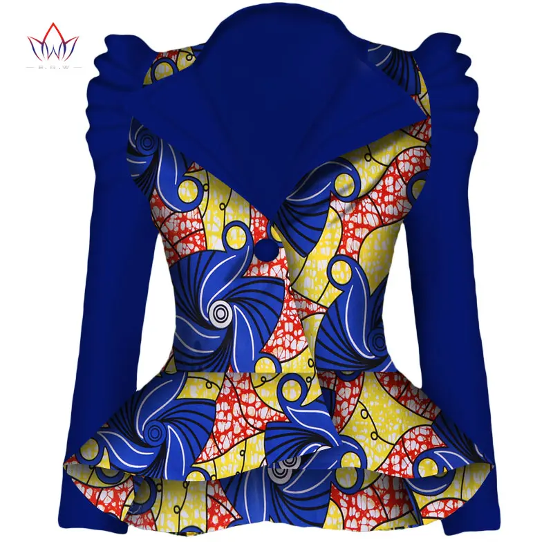 Осенний Африканский блейзер для женщин, Дашики, Анкара, одежда, модное пальто, батик, восковая печать, куртка, хлопок, BRW WY1870 - Цвет: 4