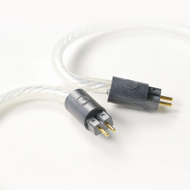 OEAudio 2QuadSPC 8 Core Oxygen Free Copper Plug Silver Wire Cable 0.78mm MMCX