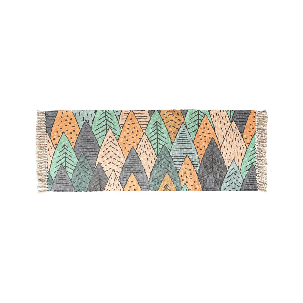 Хлопковый ковер в скандинавском стиле, домашний свежий ковер, декоративный коврик, Солнцезащитный лес, мульти размер, украшение для столовой, для дивана, кухни, пола