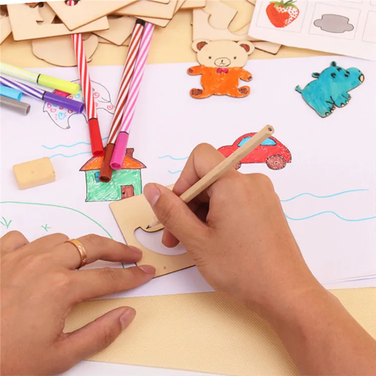 Детские игрушки для рисования трафарет шаблоны для раскрашивания доска для детей креативные дудлы для раннего обучения детей старше 3 лет игрушки