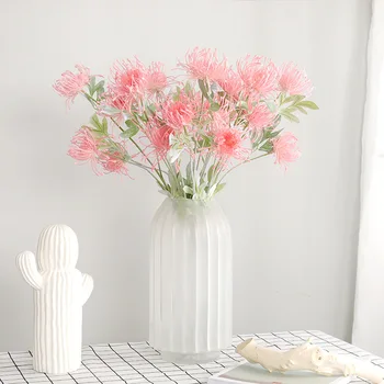

Simulation Plant Wall Plastic Flowers Wedding Road Lead Imitation Flowers 3 Fork Fog Establish Wool Pincushion