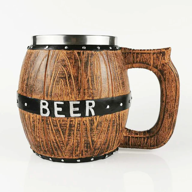 Resin Mould Oak Wooden Beer Mug 600ml 1