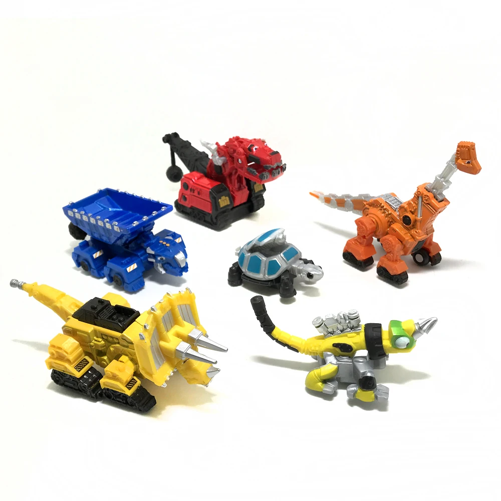 Pour Dinotrux dinosaure camion amovible dinosaure jouet voiture Mini modèles nouveaux cadeaux pour enfants jouets dinosaure modèles Mini enfant jouets (lot de 6)