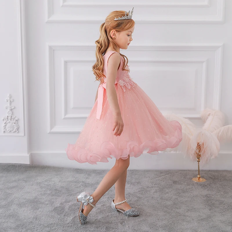 Toddler Girls Tulle Princess Dress 3 10years Kids Baby Elegant Wedding