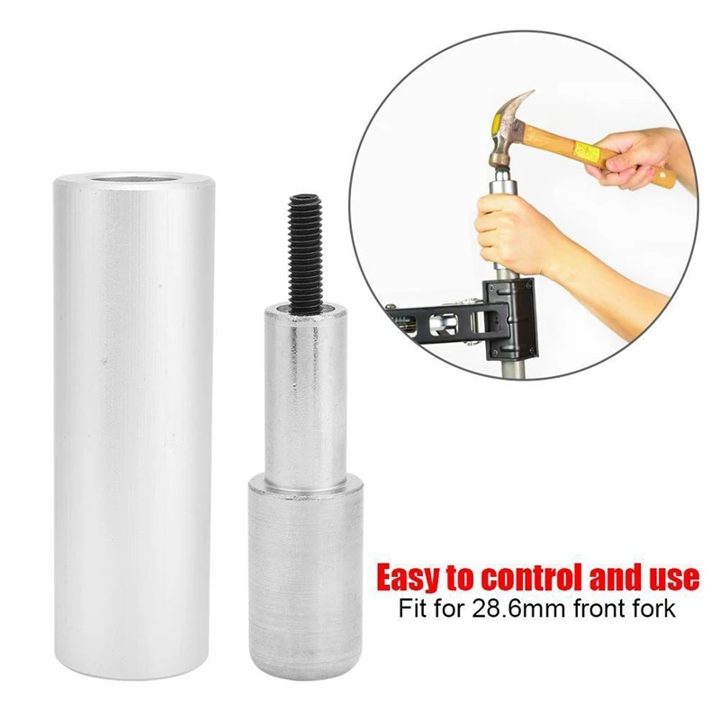 1Set Bike Fork Crown Race Installation Tool Bicycle Headset Hanging Core Fork Installation Tool Kits for 28.6Mm Front Forks