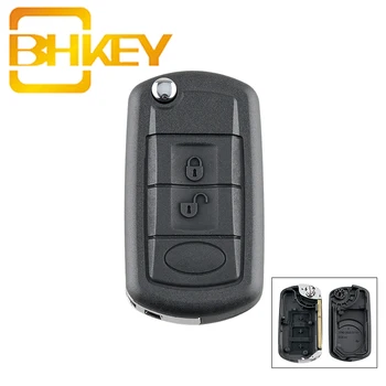 

BHKEY Car Remote Key Shell 3 Buttons Replacement Car Key Fob Case for LAND ROVER Range Rover Sport LR3 Discovery 3