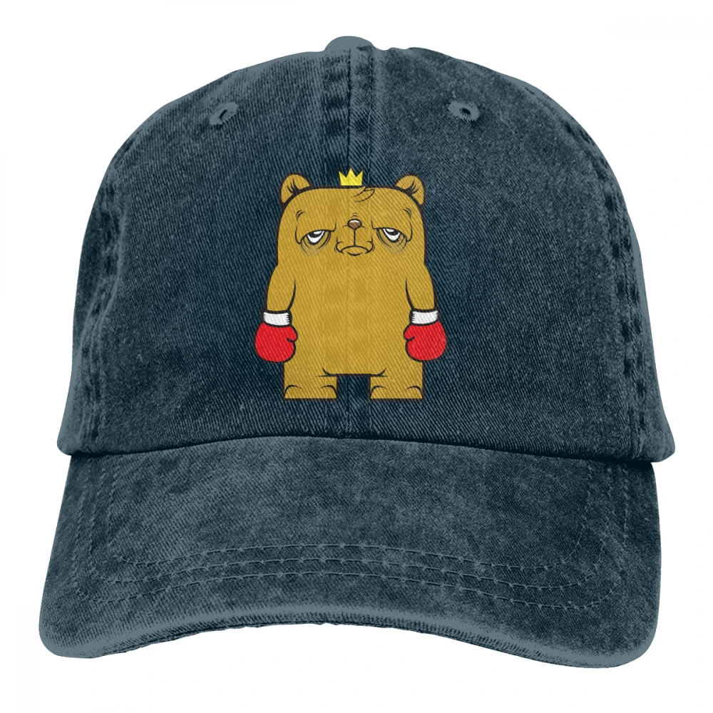 Медведь боксер Casquette глубокий Хизер унисекс Мужские Женские джинсовые бейсболка с ремешком кепки Регулируемый Гольф папа шляпа