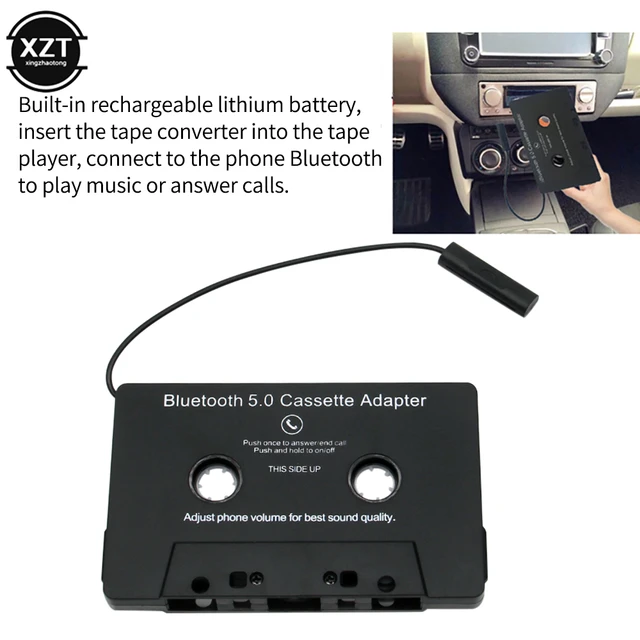  Fdit Car Cassette Player Adapter Bluetooth USB Sbc Mp3