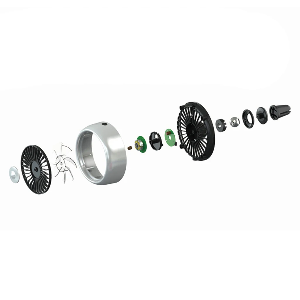 Car Home Summer Fan Air Conditioner Ice USB Rechargeable Air Cooler Silver