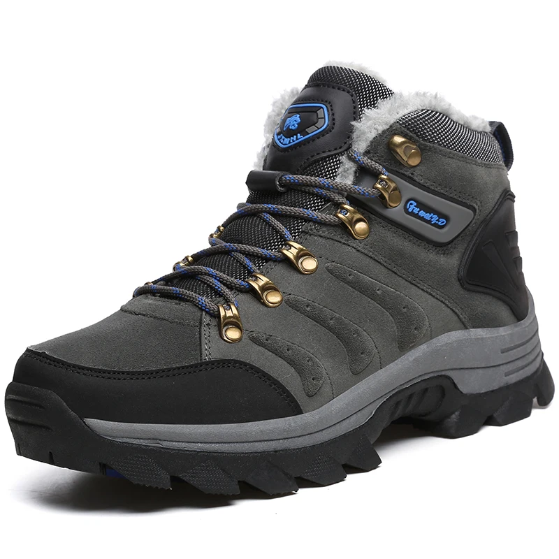 

Walking Winter Boots Men Outdoor Hunting Snow Men Shoes Warm Comfortable Work Shoes Male Military Boots Waterproof High Quality