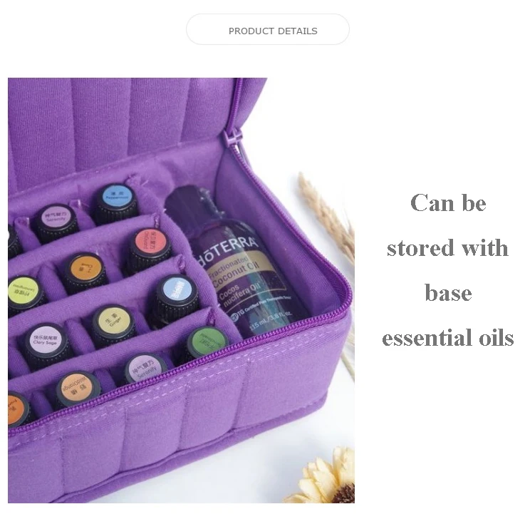 Сумка для хранения эфирного масла из чистой хлопковой ткани защиты интерьера