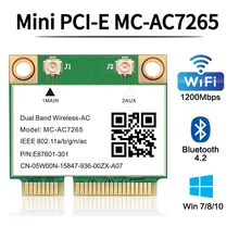 Двухдиапазонная беспроводная карта 1200 Мбит/с, стандартная Bluetooth 4,2, адаптер Wi-Fi 802.11ac 2,4G/5 ГГц, лучше 7260HMW pcie
