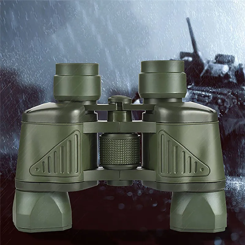Portable Binoculars 50x50 10KM Wide Angle Outdoor Telescope Waterproof ArmyGreen Military cs real game #2l25 (7)