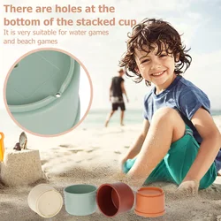 Tasse à empiler pour enfants de 6 mois, 8 pièces, puzzle sûr et multifonctionnel, développement de la reconnaissance des couleurs, taille pour garçons et filles 