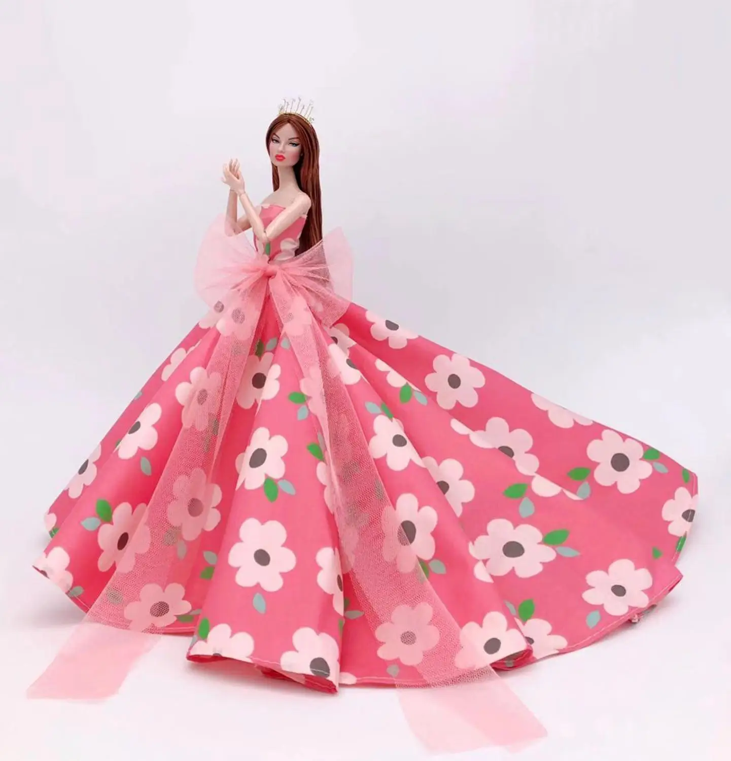 Подлинное платье принцессы для Барби, одежда, много свадебных платьев, платье куклы Барби, элегантные вечерние модные аксессуары