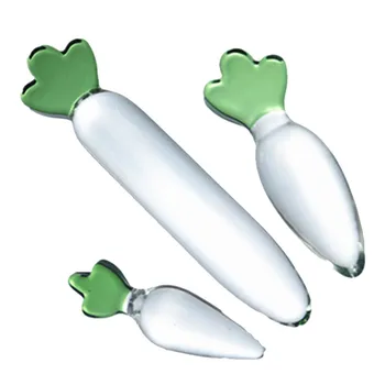 Pyrex Glass Dildo For Women Masturbation Sex Toy Fruit Vegetable Artificial Radish Penis Anal Plug Sex Toy Tune Gays Sex Product 2