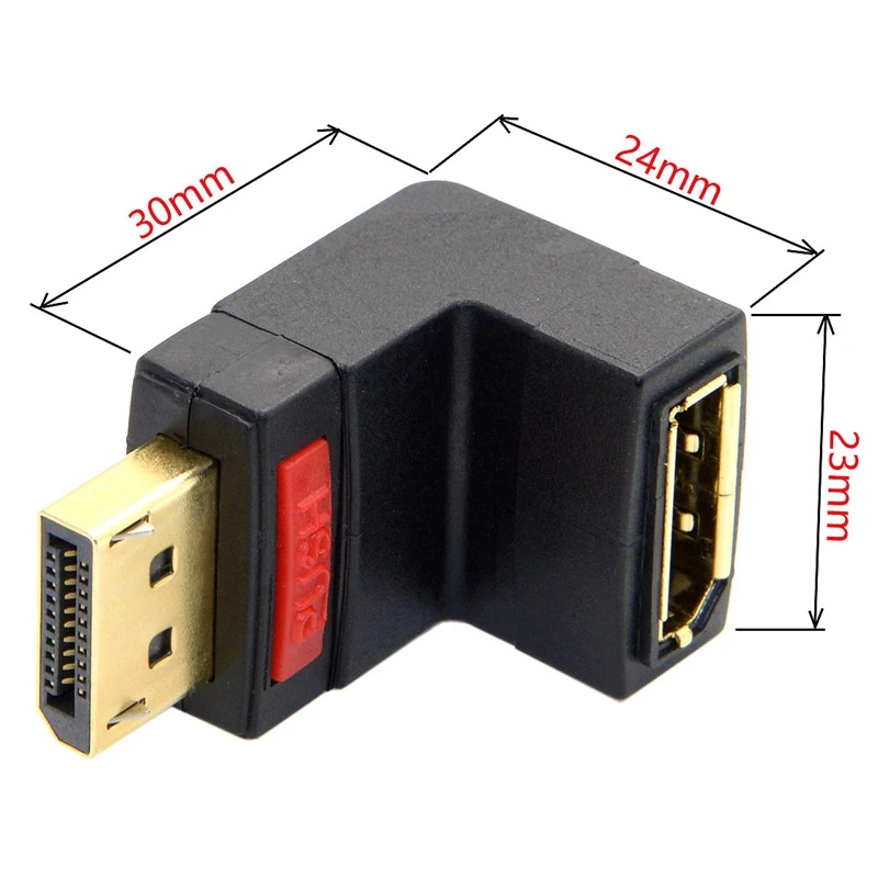 Горячее предложение! Распродажа! 90 градусов вверх угловой Dp Displayport папа-мама удлинитель