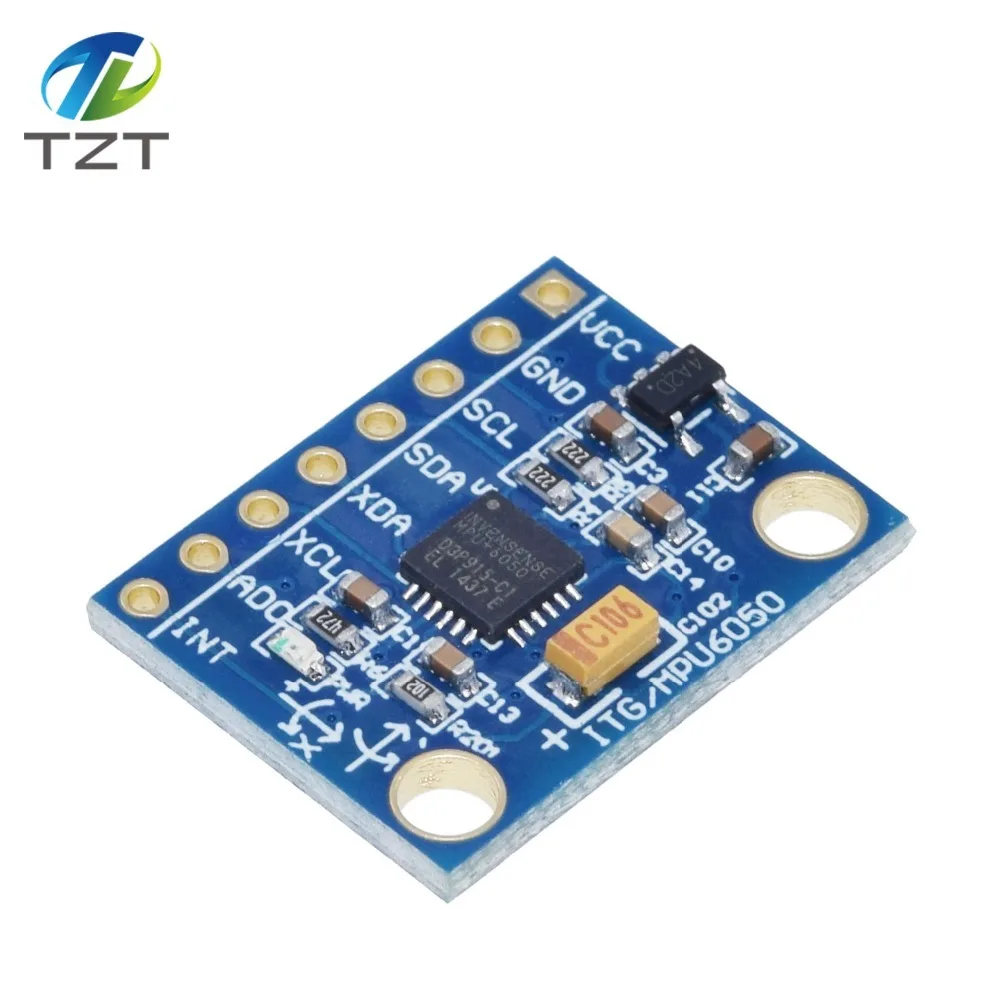 TZT IIC GY-521 MPU-6050 MPU6050 3 оси аналоговые датчики гироскопа+ 3 оси акселерометр модуль для Arduino с контактами 3-5 в DC