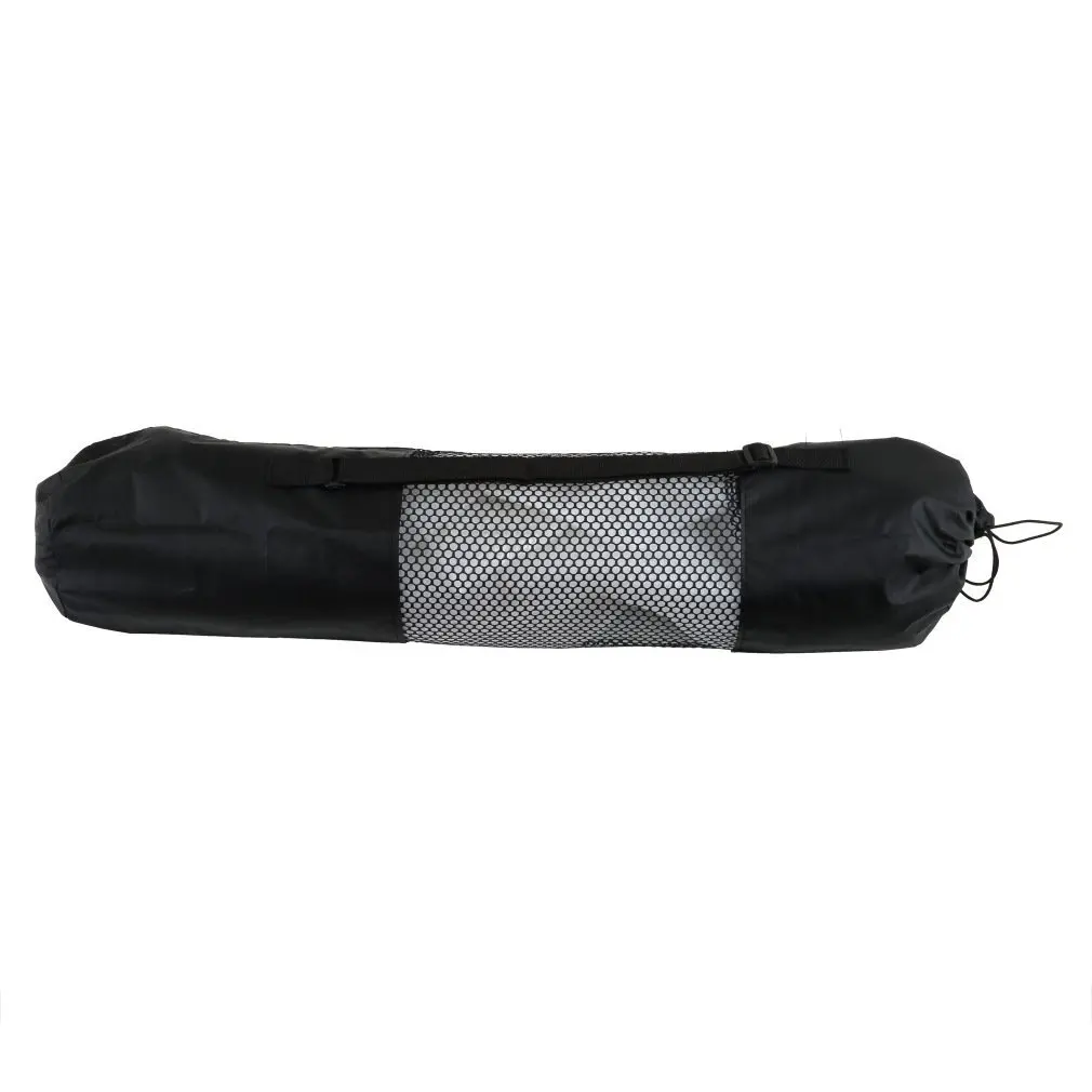 Portable Yoga Pilates Mat Nylon bag Carrier Mesh Center Adjustable Strap Carry Storage Rolling Type Vaccum Compressed Bags | Спорт и