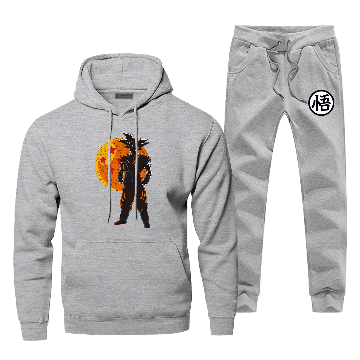 

Dargon Ball Men Hoodie Male Japanese Anime Pants Set Sweatshirt Mens Hoodies Sweatshirts Sets Two Piece Pant Pullover 2Pcs Coat