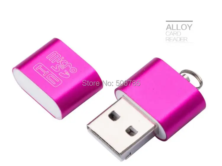 100 шт/партия портативный мини USB 2,0 Micro SD TF T-Flash адаптер флэш-накопитель флэш-память SD