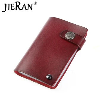 

Card Holder 2019 Vintage Men Women Leather Function 30 Bits Cardcase Hasp Handmade Wallet Credit Card Bag Purse Holder Organizer