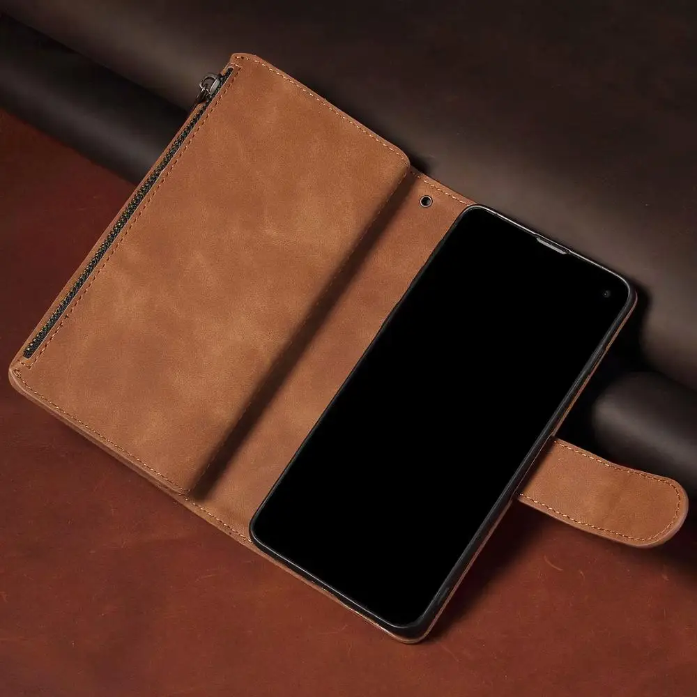 Чехол книжка из ПУ кожи на молнии для Samsung S20 S10 S9 Plus Ultra Lite S10E Note 20 10 9|Бамперы| |