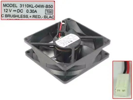 NMB-MAT 3110KL-04W-B50 T00 DC 12V 0.3A 2-проводной 80x80x25 мм Сервер вентилятор охлаждения |