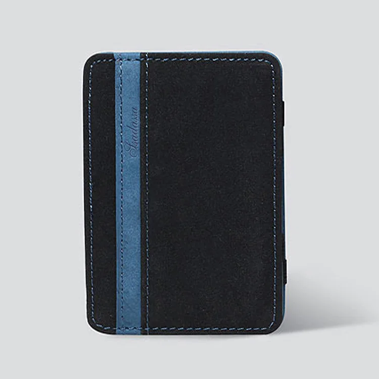

Nubuck Leather Men's And Women's Magic Package Verticle Wallet Korean-style Creative Short Card Holder Hot Selling