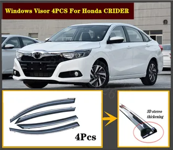 

4pcs Set 2004-2020 OEM For Honda CRIDER Stainless steel window Visor Shade Vent Wind Rain Deflector Guards Cover
