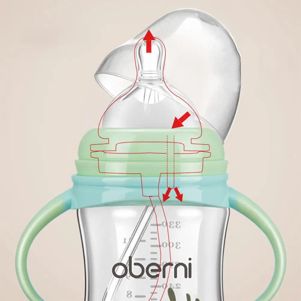 Oberni Baby PP Bottle широкий калибр анти-осень анти-flatulence Младенческая бутылка с ручкой детская бутылочка для кормления детская бутылка