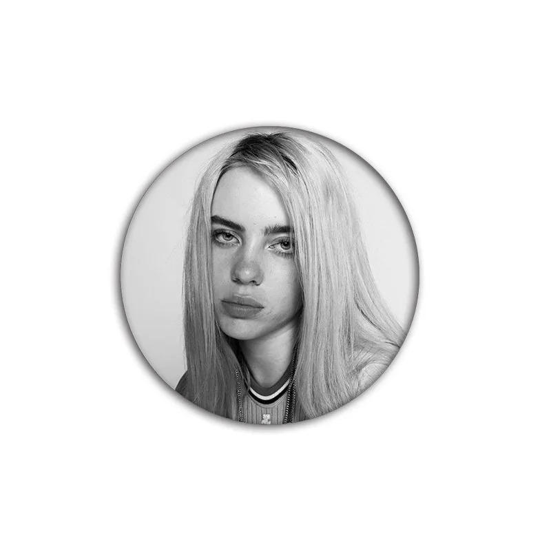 3D принт хип-хоп певец Billie Eilish значки на заказ мешочек для брошек одежды DIY нагрудные булавки декоративные броши Рождественский значок