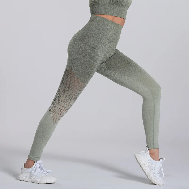 LANTECH Women Gym Yoga Seamless Pants Sports Lifting Stretchy High Waist Athletic Exercise Fitness Leggings Activewear Pants