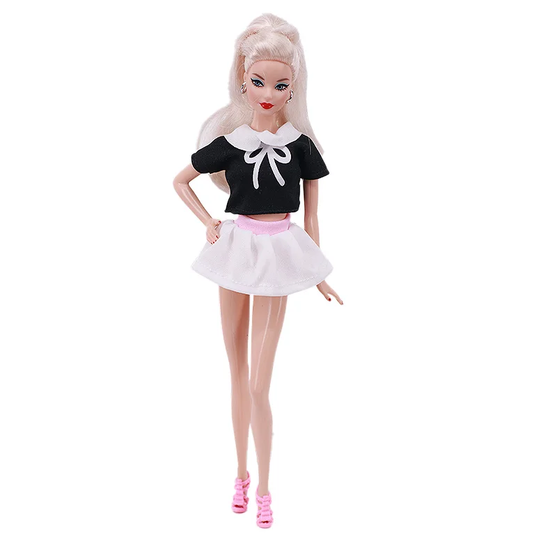 Fashion Popular Multi-layer Skirt Short Skirt College Style For 11 Inch 26-28Cm Barbies Doll Puff Skirt With Waist,Kid Toy 11